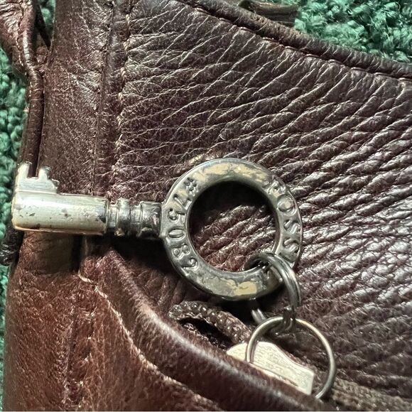 Fossil Brown Leather Mini Crossbody Bag - Picture 15 of 15